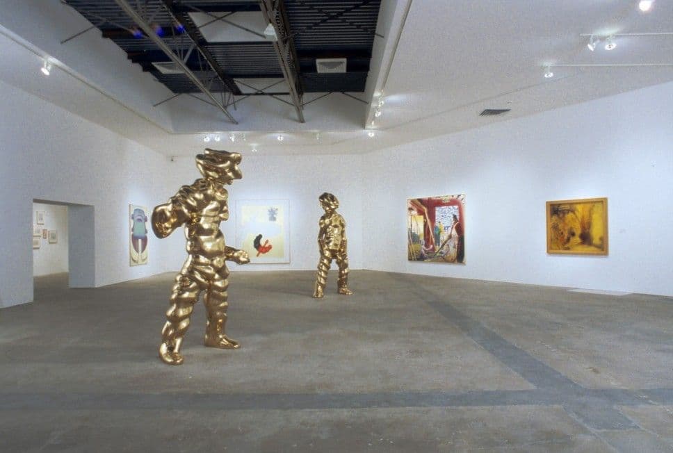Installation View, 2004 (L to R) Maria Lassnig, Thomas Schütte, Jörg Immendorff, Thomas Schütte, Neo Rauch, Sigmar Polke