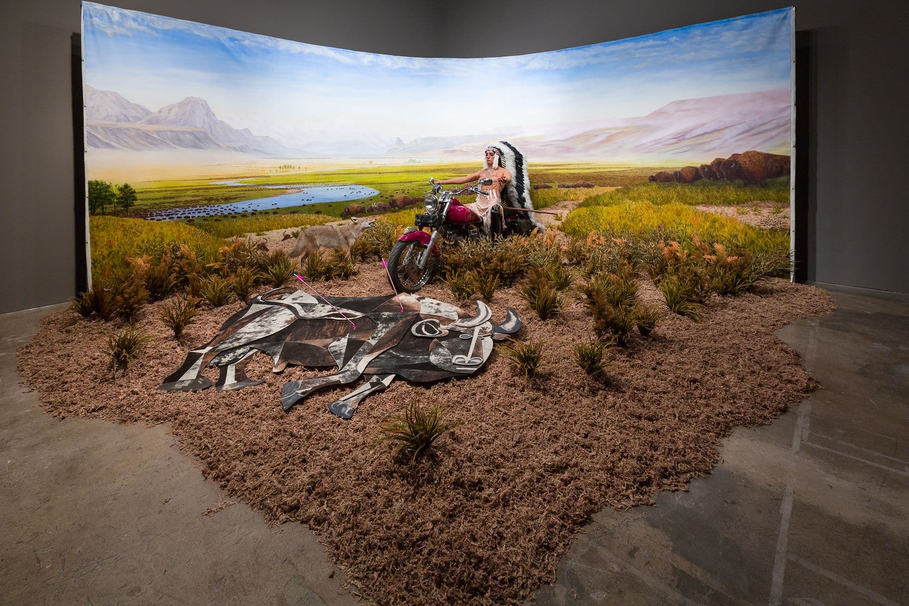 Installation view, Kent Monkman, Bête Noir, SITElines.2014: Unsettled Landscapes, SITE SANTA FE, 2014. Photo by Eric Swanson